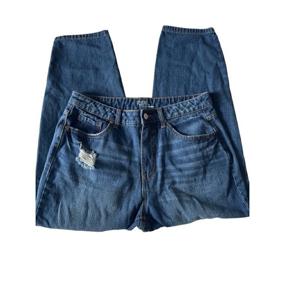 TIME AND TRUE Womens Jeans Sz 10 High Rise - Picture 1 of 9